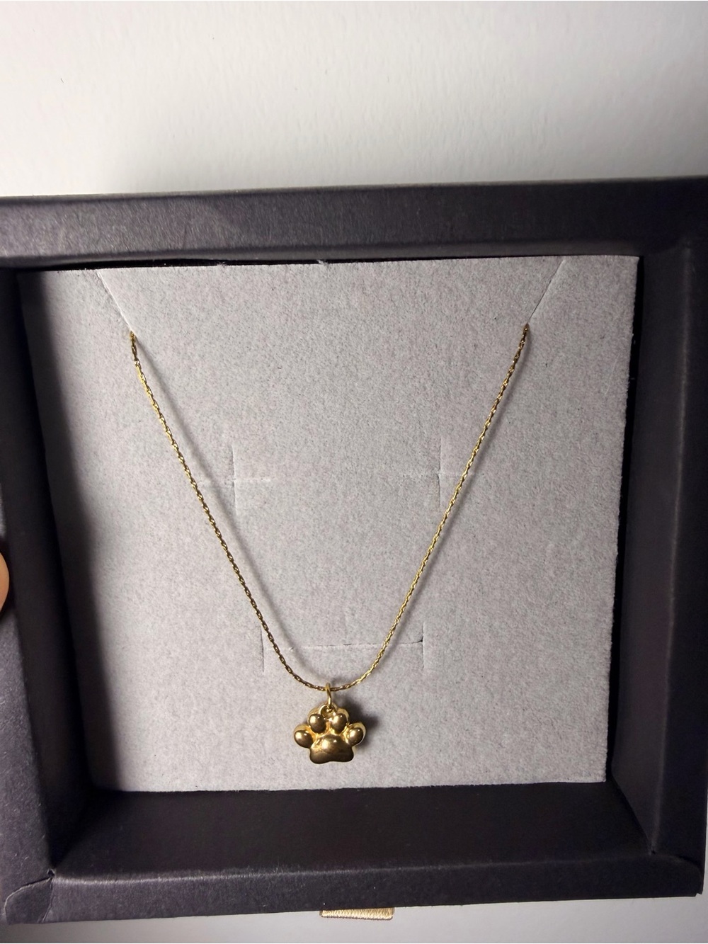 Gold Paw Print Pendant Necklace - Women Jewelry